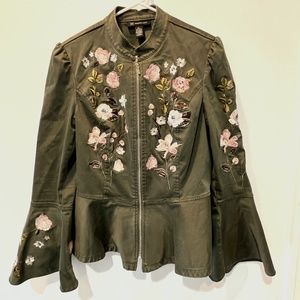 INC EMBROIDERED JACKET